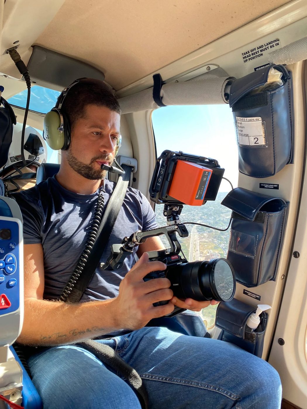Vince Theo filming on location